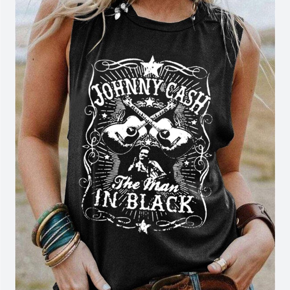 Johnny Cash, tank top, razorback - Picture 2 of 9